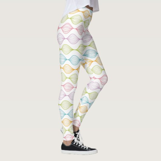 Kleurig horizontaal ogeenpatroon leggings (Rechts)