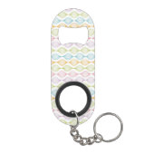 Kleurig horizontaal ogeenpatroon mini flessenopener (Achterkant)