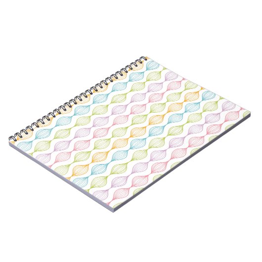 Kleurig horizontaal ogeenpatroon notitieboek (Linkerzijde)