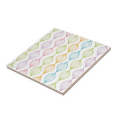 Kleurig horizontaal ogeenpatroon tegeltje (Zijkant)