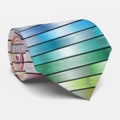 Kleurig horizontaal streeppatroon stropdas (Opgerold)