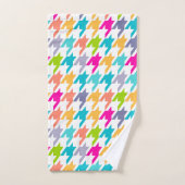 Kleurig houndstooth-patroon bad handdoek (Handdoek)