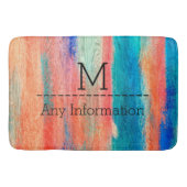 kleurig houtkorrelmonogram badmat (Voorkant)