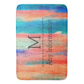  kleurig houtkorrelmonogram badmat (Voorkant Verticaal)