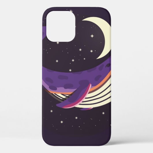 Kleurig illustratieportret van schattige walvis in Case-Mate iPhone case (Achterkant)