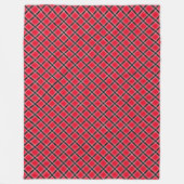 Kleurig ingecheckt patroon in een schuine kooi fleece deken (Voorkant)