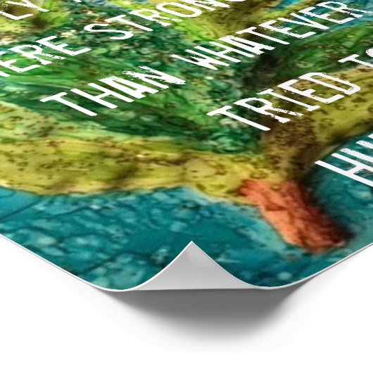 Kleurig Inspirerend lederen Poster - 8 x 10 inch (Hoek)