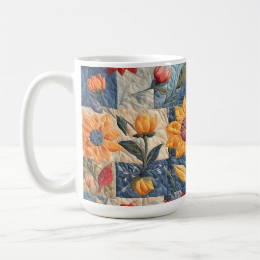 Kleurig kantelpatroon koffiemok (Links)