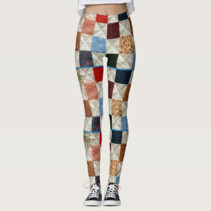 Kleurig kantelpatroon leggings