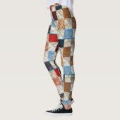Kleurig kantelpatroon leggings (Links)
