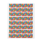 Kleurig kattenpatroon adreslabel wikkel (Vel)