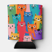 Kleurig kattenpatroon blikjeskoeler (Achterkant)
