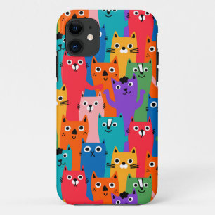 Kleurig kattenpatroon Case-Mate iPhone case
