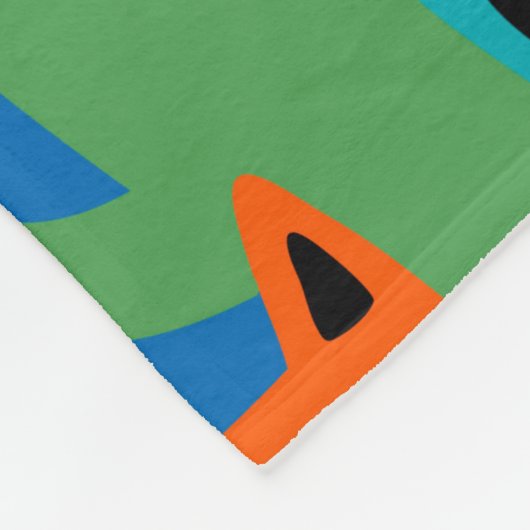 Kleurig kattenpatroon fleece deken (Hoek)