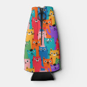 Kleurig kattenpatroon flesjeskoeler (Achterkant)