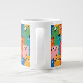 Kleurig kattenpatroon grote koffiekop (Achterkant)