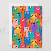 Kleurig kattenpatroon kaart (Voorkant)