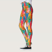 Kleurig kattenpatroon leggings (Links)