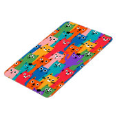Kleurig kattenpatroon magneet (Linkerzijde)