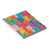 Kleurig kattenpatroon notitieblok (Schuin)