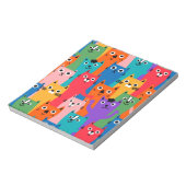 Kleurig kattenpatroon notitieblok (Linkerzijde)