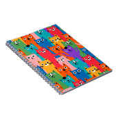 Kleurig kattenpatroon notitieboek (Rechterzijde)