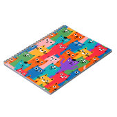 Kleurig kattenpatroon notitieboek (Linkerzijde)