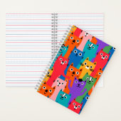 Kleurig kattenpatroon notitieboek (Binnen)
