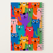 Kleurig kattenpatroon notitieboek (Achterkant)