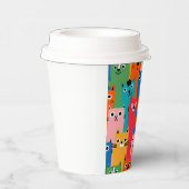 Kleurig kattenpatroon papieren bekers (Rechts)