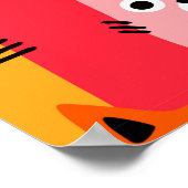 Kleurig kattenpatroon poster (Hoek)