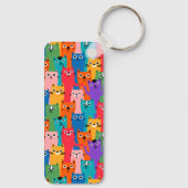 Kleurig kattenpatroon sleutelhanger (Achterkant)