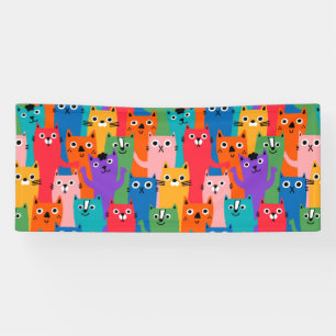 Kleurig kattenpatroon spandoek