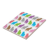 Kleurig kattenpatroon tegeltje (Zijkant)