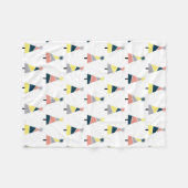 Kleurig kerstboompatroon fleece deken (Voorkant (Horizontaal))