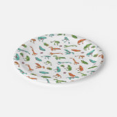 Kleurig kikkerpatroon papieren bordje (Gekanteld)
