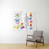 Kleurig Kinder Haai | Verjaardagsfeest Wandkleed (In Situ (horizontaal))