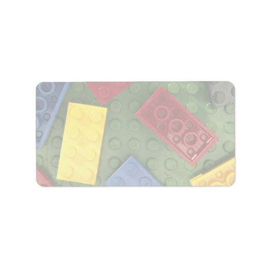 Kleurig kinderspeelgoed etiket (Voorkant)