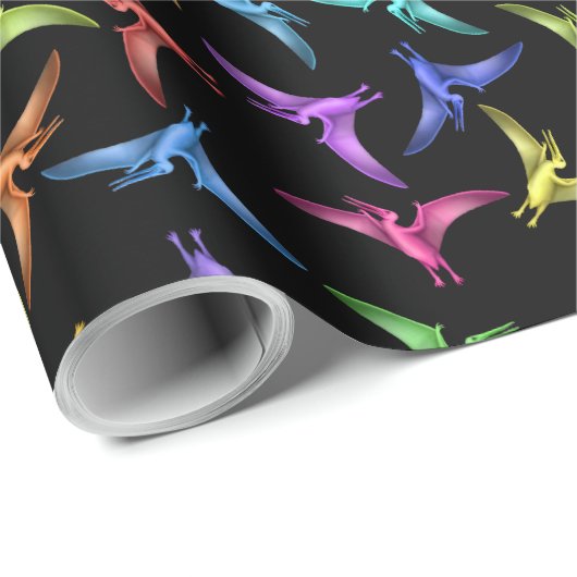 Kleurig klein vliegend pottendoekje cadeaupapier (Rol Hoek)