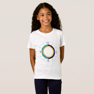 Kleurig klokgezicht t-shirt
