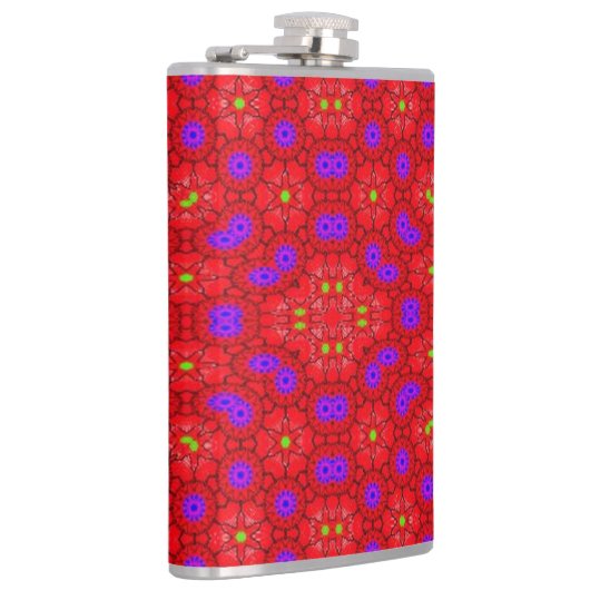 Kleurig koel patroon heupfles (Rechts)