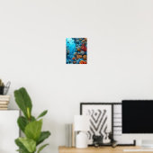 Kleurig koraalrif onder water oceaan natuur poster (Thuiskantoor)