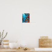 Kleurig koraalrif onder water oceaan natuur poster (Keuken)