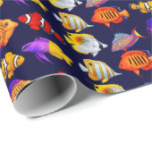 Kleurig koraalrif — vispakpapier cadeaupapier (Rol Hoek)