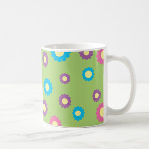 Kleurig kunstkunstpatroon koffiemok