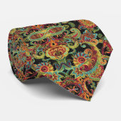 Kleurig kunstmatig getekend paisleypatroon stropdas (Opgerold)