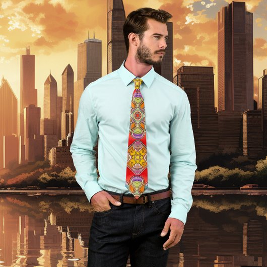 Kleurig kunstmatig loodhoudend glas Stropdas