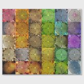 Kleurig labyrint verpakkingspapier cadeaupapier (Vlak)