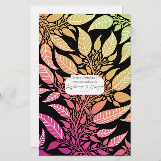 Kleurig laffy Design Soap Wrap Papierblad (Voorkant / Achterkant)