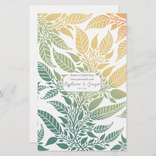 Kleurig laffy Design Soap Wrap Papierblad (Voorkant / Achterkant)